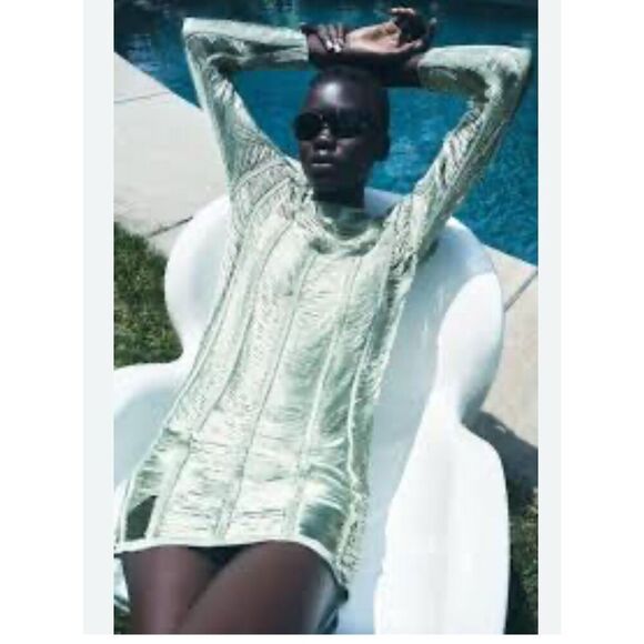 Zara Bloggers Favorite Openwork Knit Mini Dress Sz M Resort Wear Vacation Poolsi - Picture 7 of 7